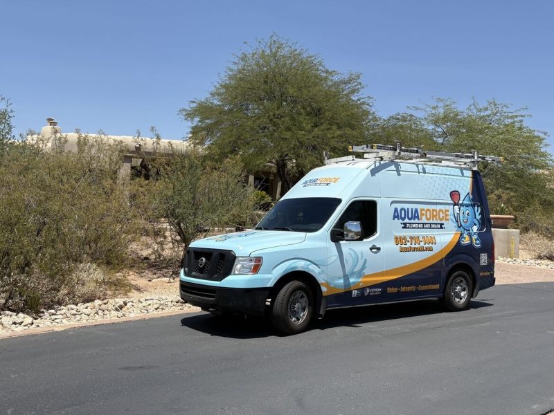 Aquaforce plumbing van in glendale az